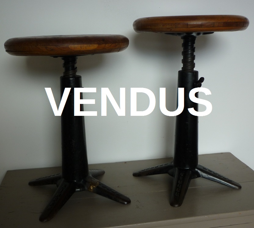 Ancien tabouret Fonte Singer industriel atelier usine Vintage/Déco Industrielle - Vendu