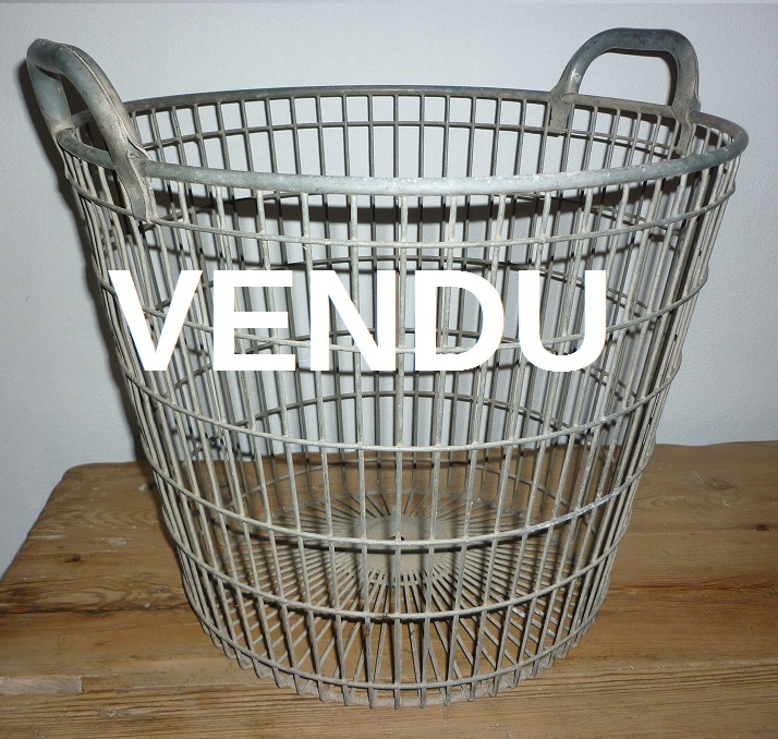 Panier De Rangement à Pommes De Terre En Osier Gris - 45x50 Cm, Couvercle, Accès Par Le Bas, Stockage Aéré