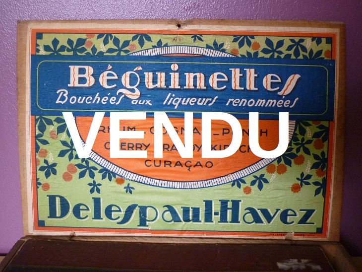 Plaque publicitaire Chocolat Delespaul-Havez